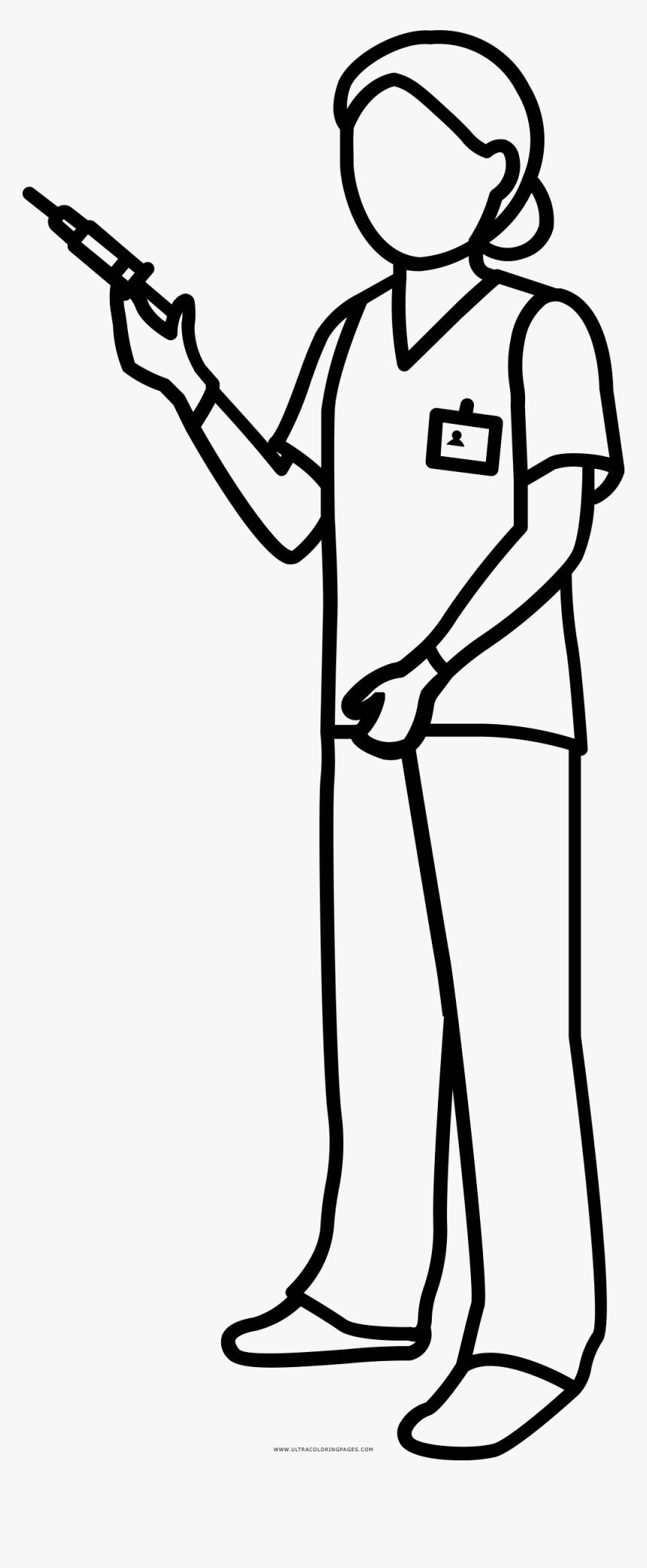 Nurse Coloring Page, HD Png Download, Free Download