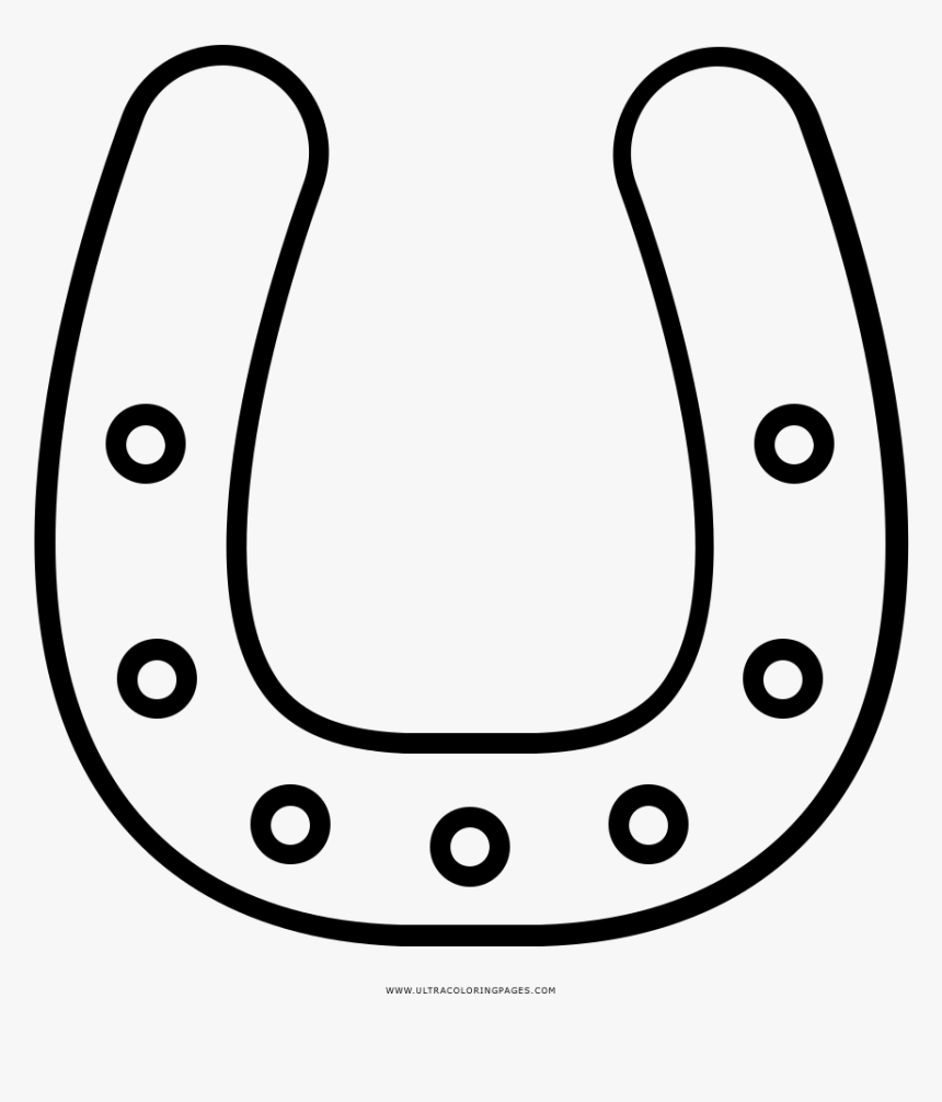 Horseshoe Coloring Page - Circle, HD Png Download, Free Download