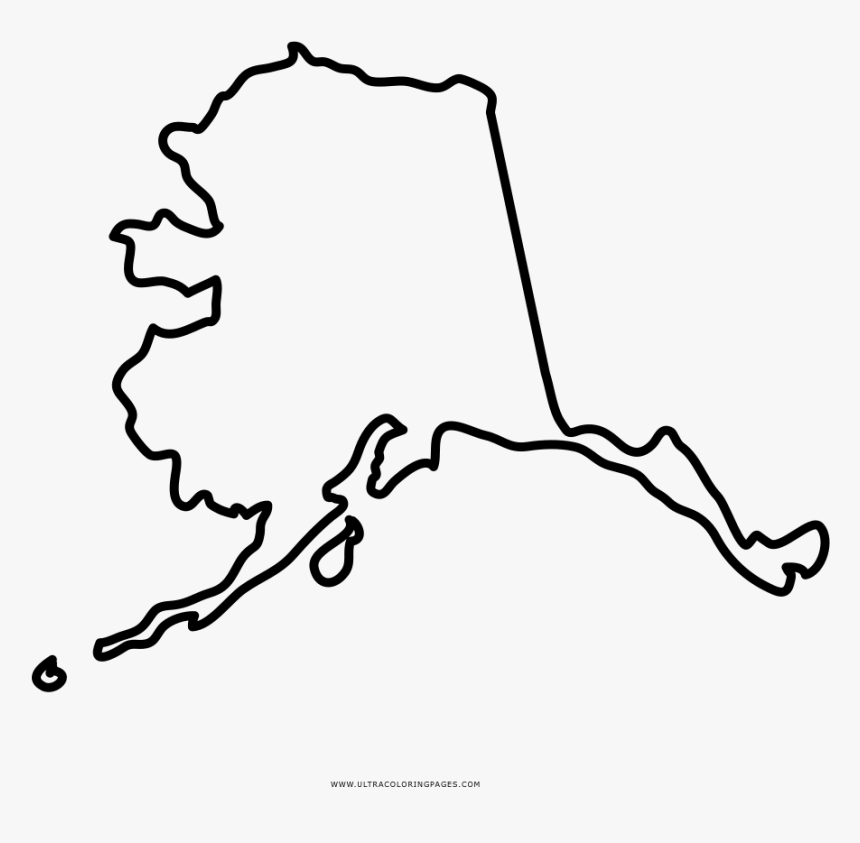 Alaska Coloring Pages With Page Ultra - Transparent Alaska State Outline, HD Png Download, Free Download
