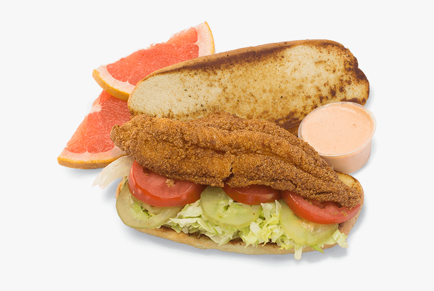 Po Boys - Catfish Po Boy Sandwich Png, Transparent Png, Free Download