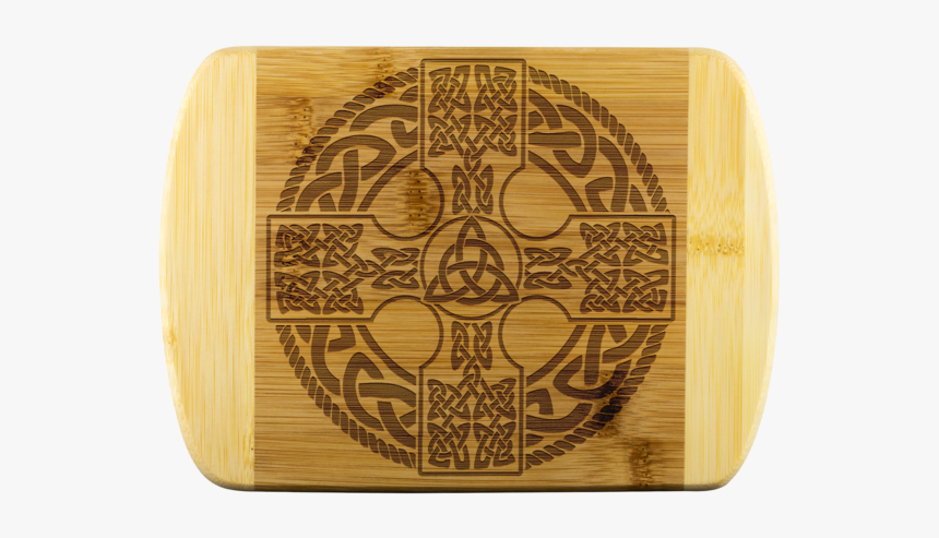 Celtic Cross Shield Round Edge Wood Cutting Board - Cutting Board, HD Png Download, Free Download