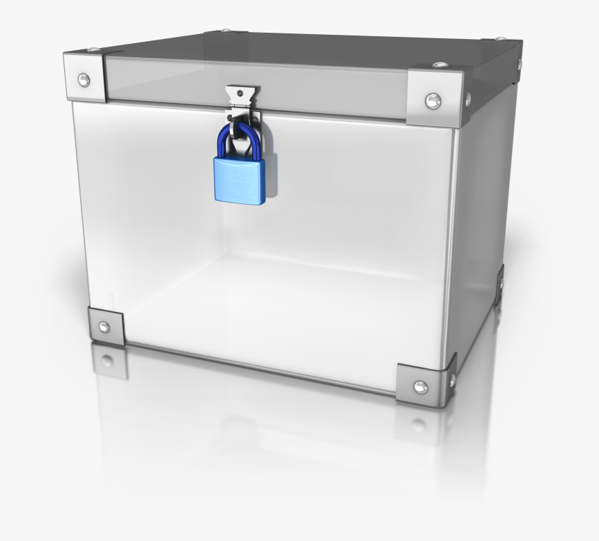 Lock Box Png - Box With Padlock Clipart, Transparent Png, Free Download