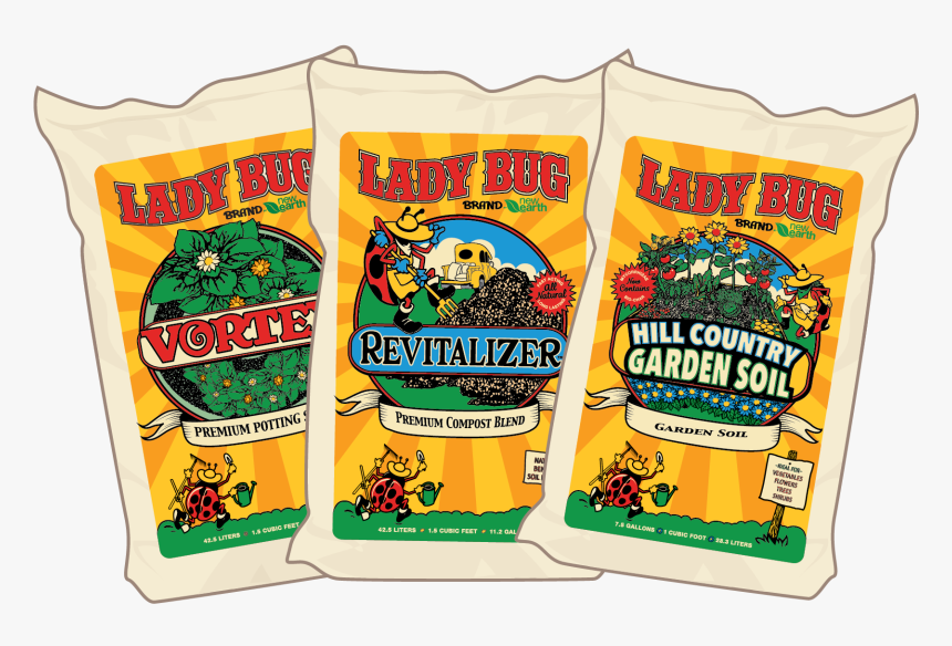 3 Product Bags, Vortex Potting Soil, Revitalizer Compost, - Cartoon, HD Png Download, Free Download