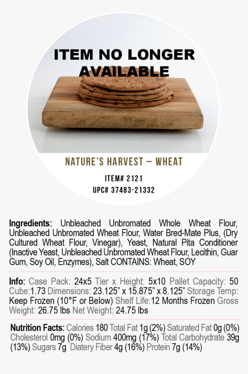 Corfu Specialty Flat Breads Natures Harvest Wheat - Slippery When Wet Sign, HD Png Download, Free Download