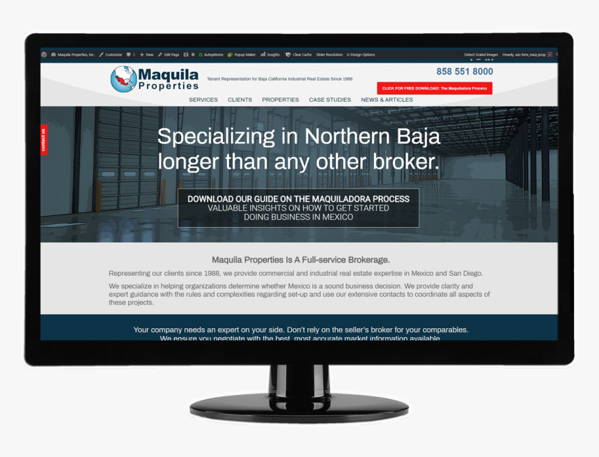 Welcome To Maquila Properties - Computer Monitor, HD Png Download, Free Download