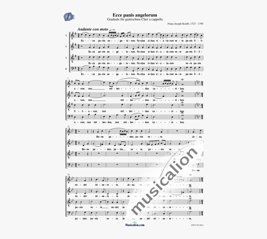 Krafft, Frans Joseph - Sheet Music, HD Png Download, Free Download