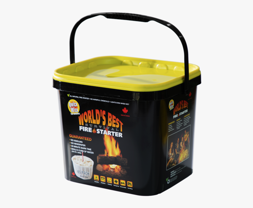 65 Fire Starters In A Bucket - Plastic, HD Png Download, Free Download