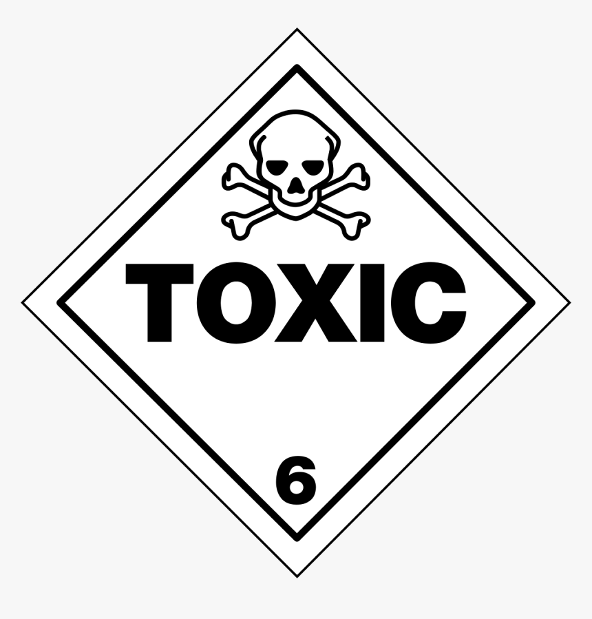 Hazmat Class 6 Toxic - Toxic 6 Placard, HD Png Download, Free Download