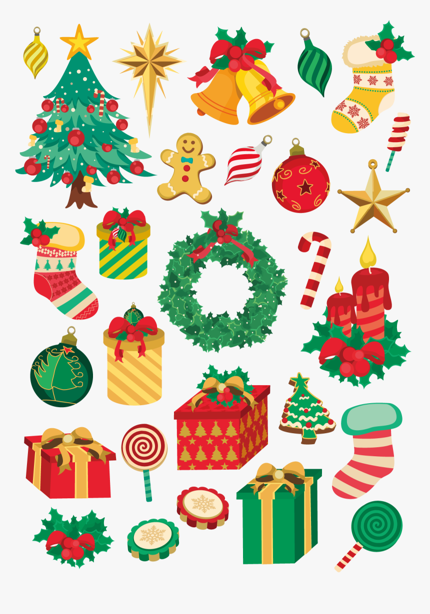 Decor Vector Holiday - Christmas Decor Vector Png, Transparent Png, Free Download