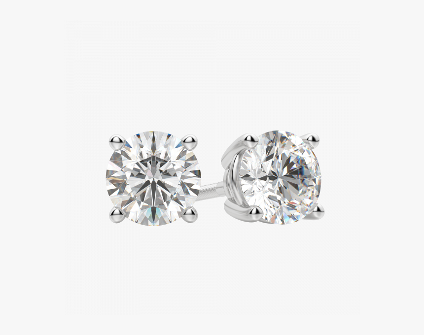 Round Cut Stud Earrings, HD Png Download, Free Download