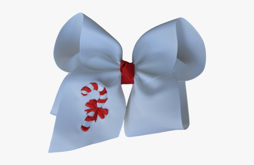 Candy Cane Embroidered Bow - Maple Leaf, HD Png Download, Free Download