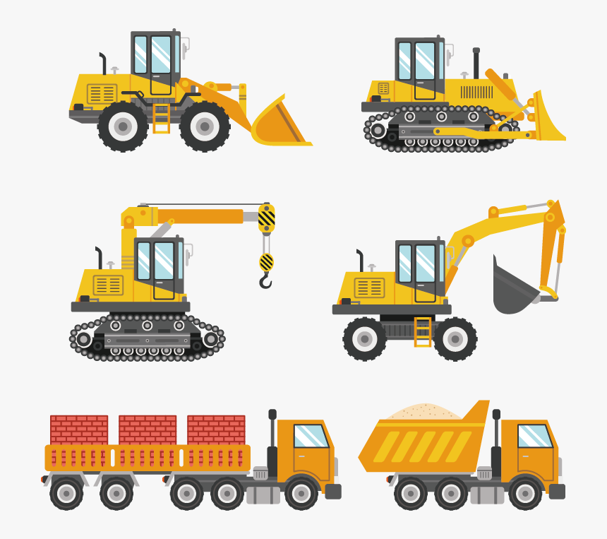 Sticker Excavator Wall Decal Truck - Construction Clipart Sticker, HD Png Download, Free Download