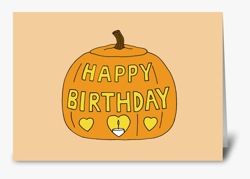 Halloween Birthday Greeting Card - Jack-o'-lantern, HD Png Download, Free Download