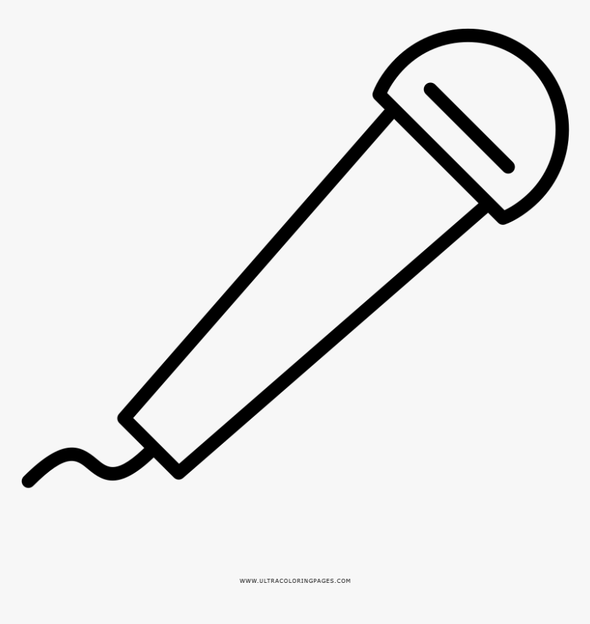 Microphone Coloring Page - Line Art, HD Png Download, Free Download