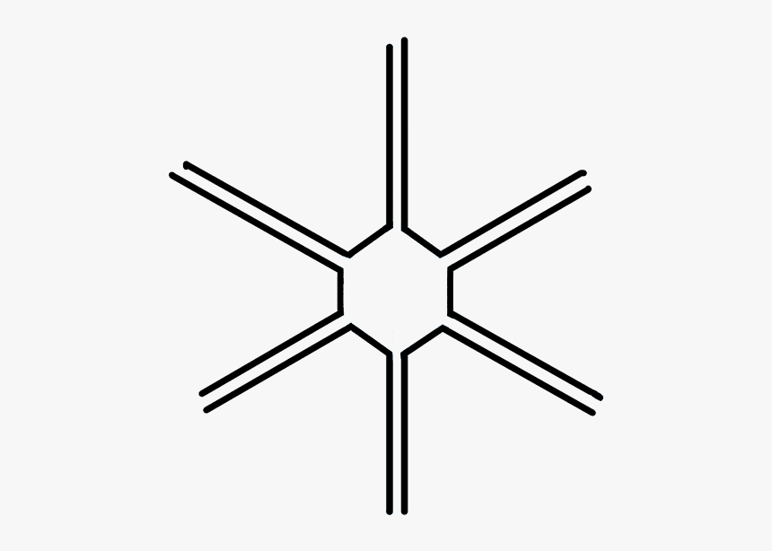 How To Draw A Snowflake - Lines Of Symmetry Flower, HD Png Download, Free Download