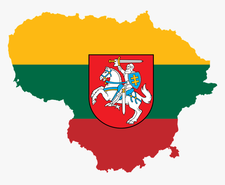 Lithuania Flag With Coat Of Arms, HD Png Download, Free Download