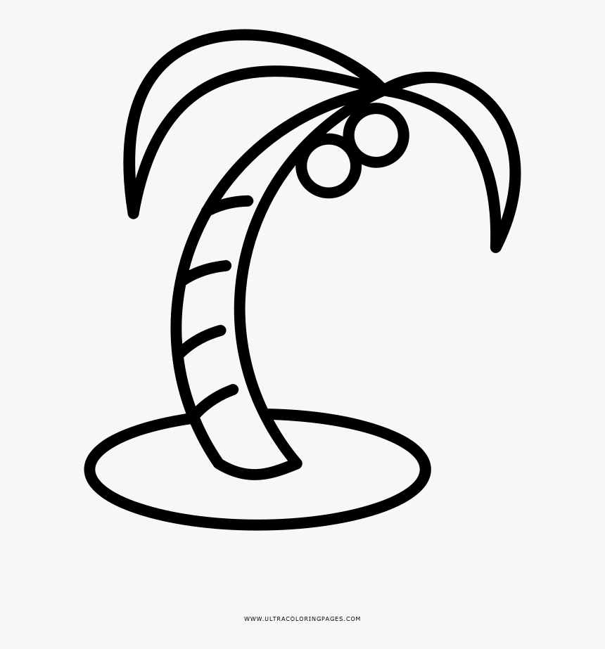 Palm Tree Coloring Page, HD Png Download, Free Download