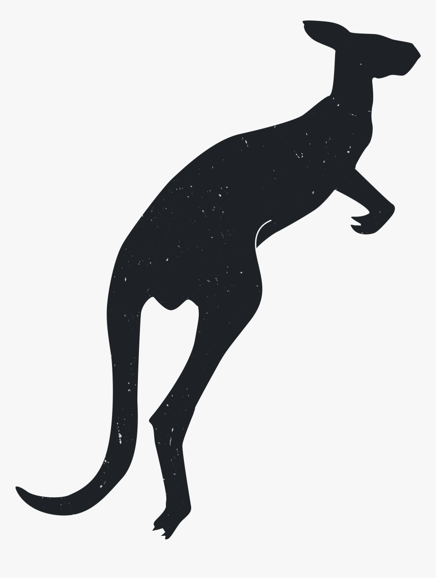 Dog Silhouette Kangaroo Animal - Kangaroo Silhouette Png, Transparent Png, Free Download