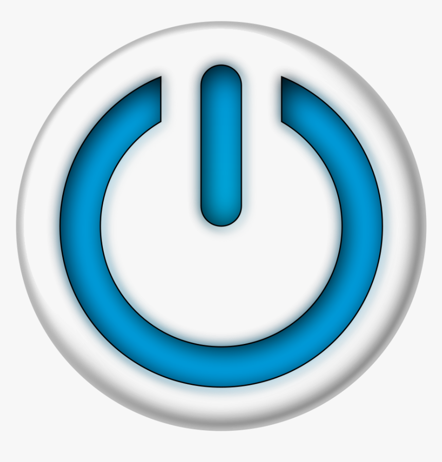 Blue Power Sign Button Png Clip Arts For Web , Png - Botão Power Azul, Transparent Png, Free Download