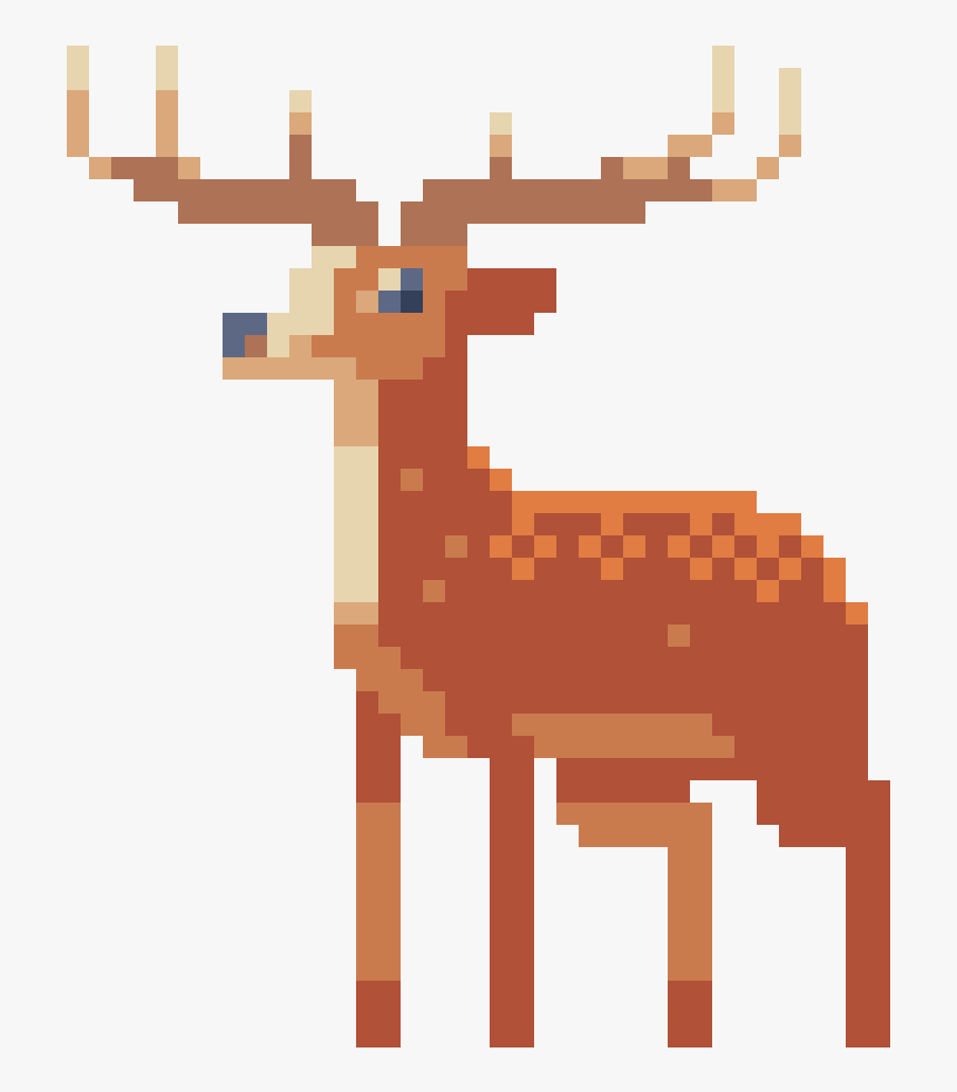 Reindeer Pixel Art, HD Png Download, Free Download