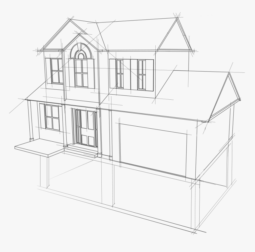 House-lineart - Sketch, HD Png Download, Free Download