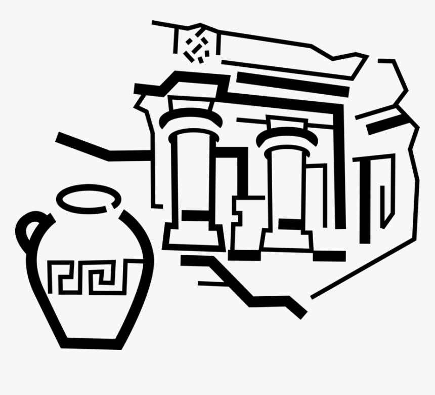 Minoan Civilization Knossos Palace Ruins - Palace Of Knossos Clipart Black And White, HD Png Download, Free Download