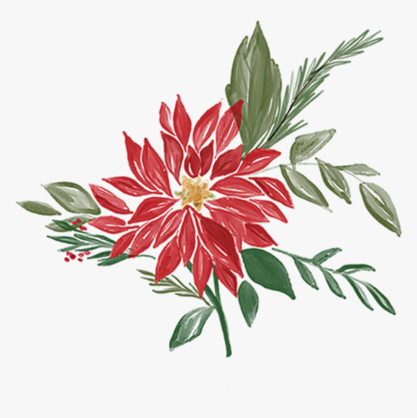 Christmas Market Poinsettia Print & Cut File - Illustration, HD Png Download, Free Download