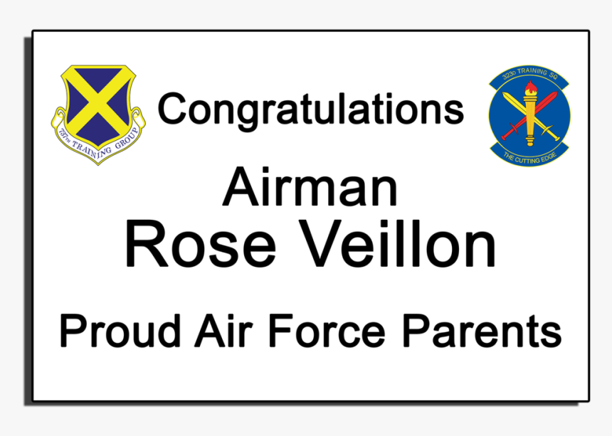 Air Force Text Only Banner Option - Emblem, HD Png Download, Free Download