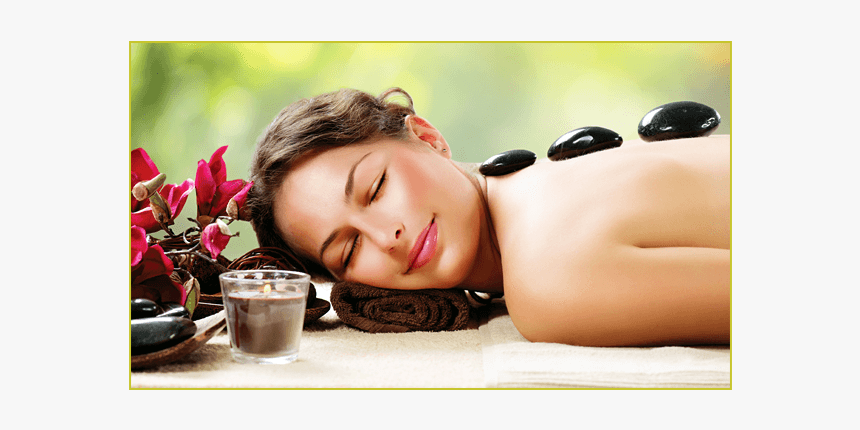 Beautiful Woman Relaxing With Stone Therapy - Spa Stone Massage, HD Png Download, Free Download