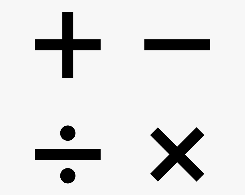 Addition Subtraction Multiplication Division Signs, HD Png Download, Free Download