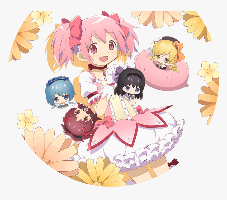 Official Art From The Madogatari Crossover With The - Puc Puc Monogatari Madoka, HD Png Download, Free Download
