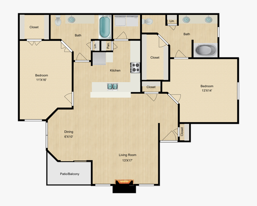 0 For The B3 Floor Plan - Floor Plan, HD Png Download, Free Download