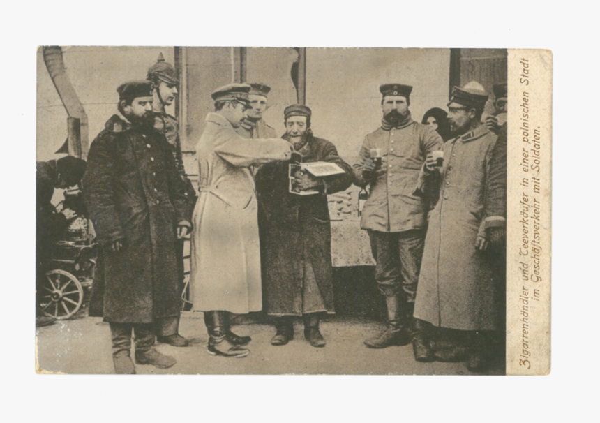 Cigarette Seller With Soldiers In A Polish City - Photograph, HD Png Download, Free Download