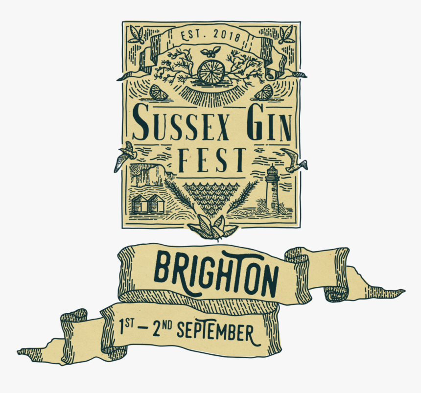 Sgf -logo Scroll - Sussex Gin Fest, HD Png Download, Free Download