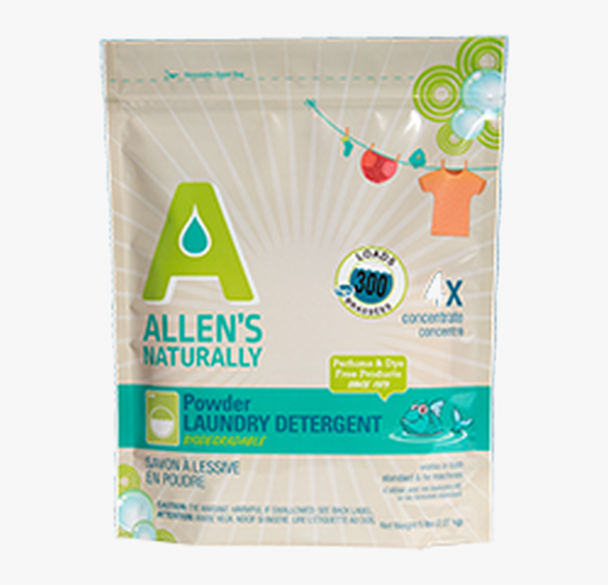 Perfume And Dye Free Natural Laundry Powder Detergent - Allens Naturally, HD Png Download, Free Download