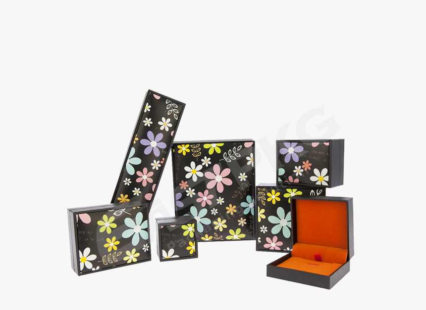 Jewelry Box For Necklace And Earrings - Floral Design, HD Png Download, Free Download