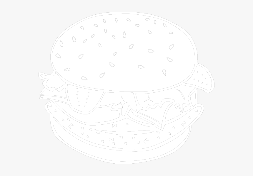 Burger With Crown Clipart Png Black And White Black - Illustration, Transparent Png, Free Download