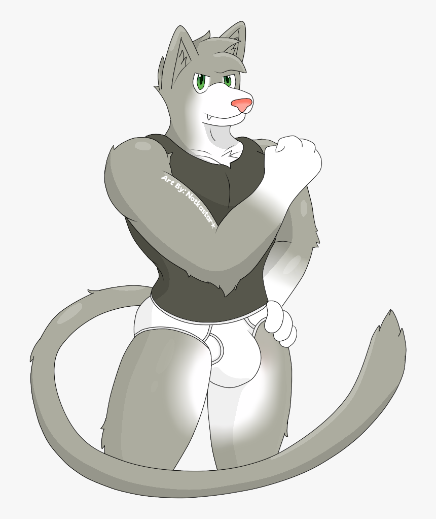 Flexing Feline - Cartoon, HD Png Download, Free Download