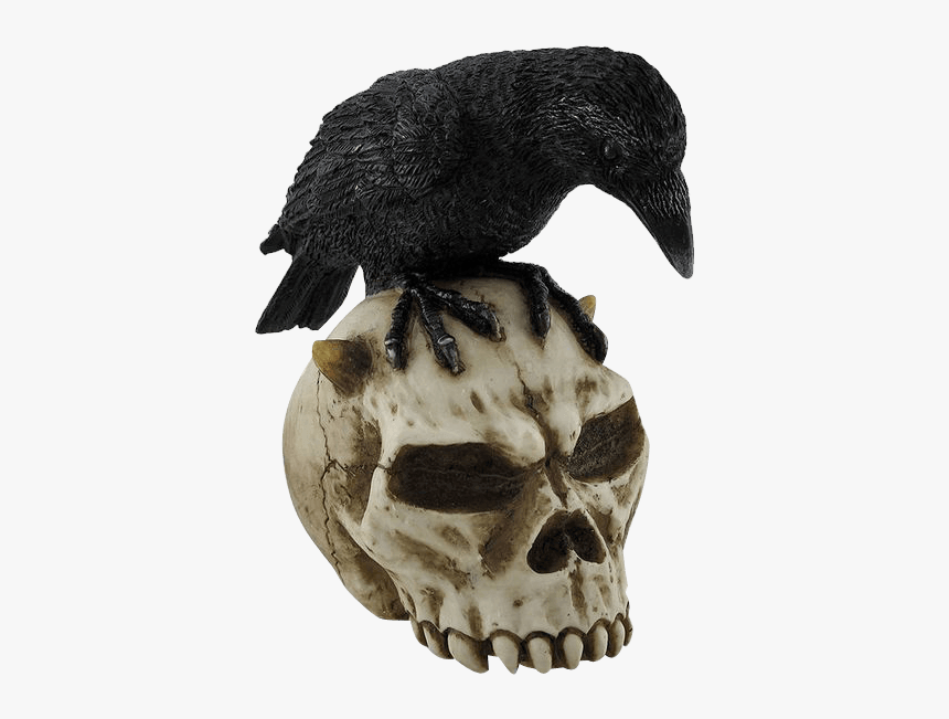 Crow On Devil Skull - Crow Devil, HD Png Download, Free Download