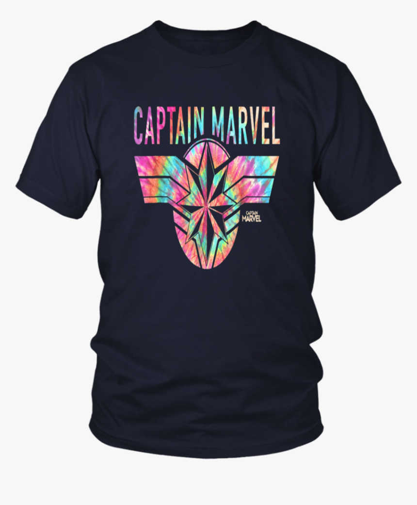 Captain Marvel Logo Banner Tie Dye Colors Graphic T-shirt - Opengl T Shirt, HD Png Download, Free Download