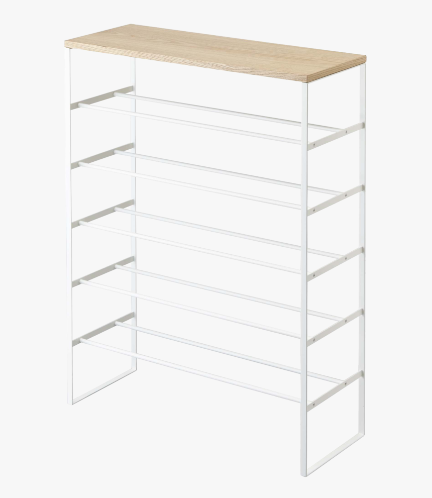 Yamazaki"s White 6 Tier Wood Top Shoe Rack - Yamazaki Shoe Rack, HD Png Download, Free Download