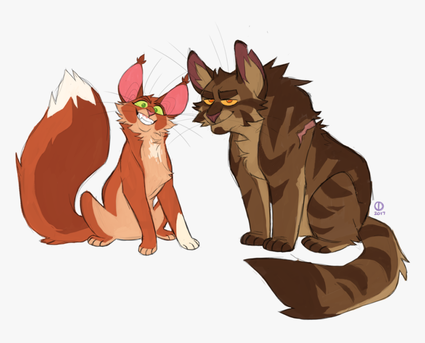 Warrior Cat Couple Base, HD Png Download, Free Download