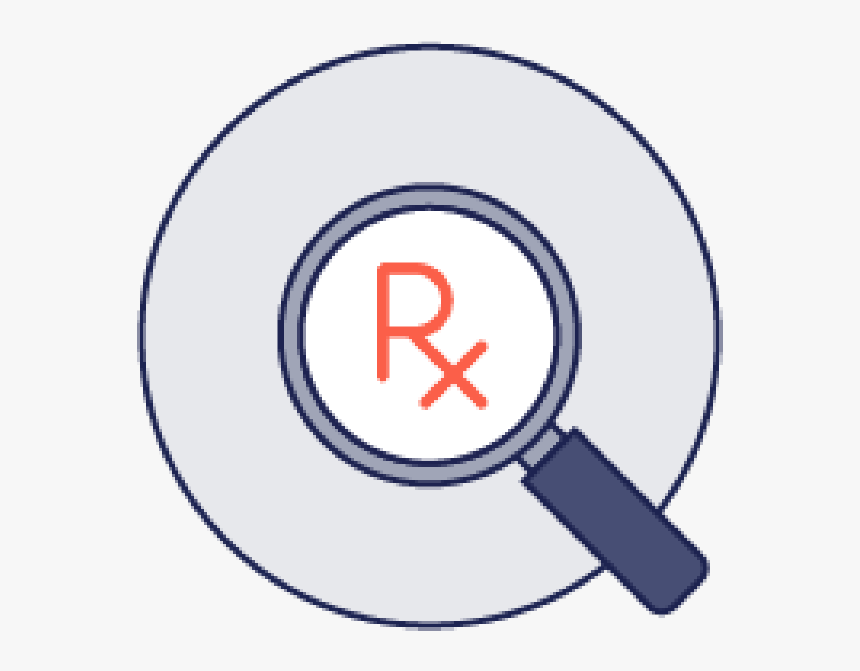 Illustration Depicting A Magnifying Glass Over An Rx, HD Png Download, Free Download