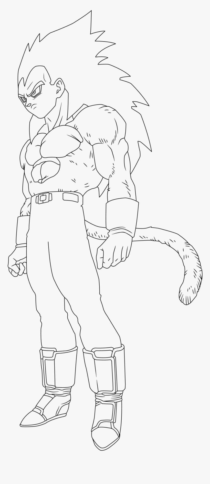 how to draw goku ssj4 full body