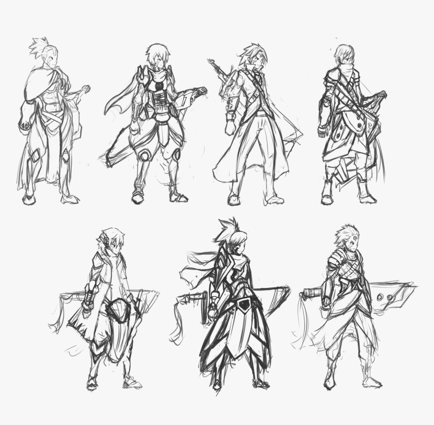 Collection Of Free Poses Samurai Download On - Swordsman Poses Reference, HD Png Download, Free Download