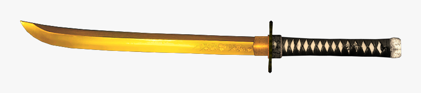 Gold Katana Png - Sword, Transparent Png, Free Download