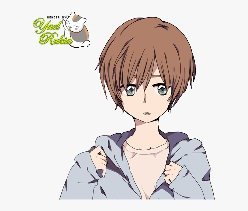 Brown Hair Hoodie Anime Boy, HD Png Download - kindpng