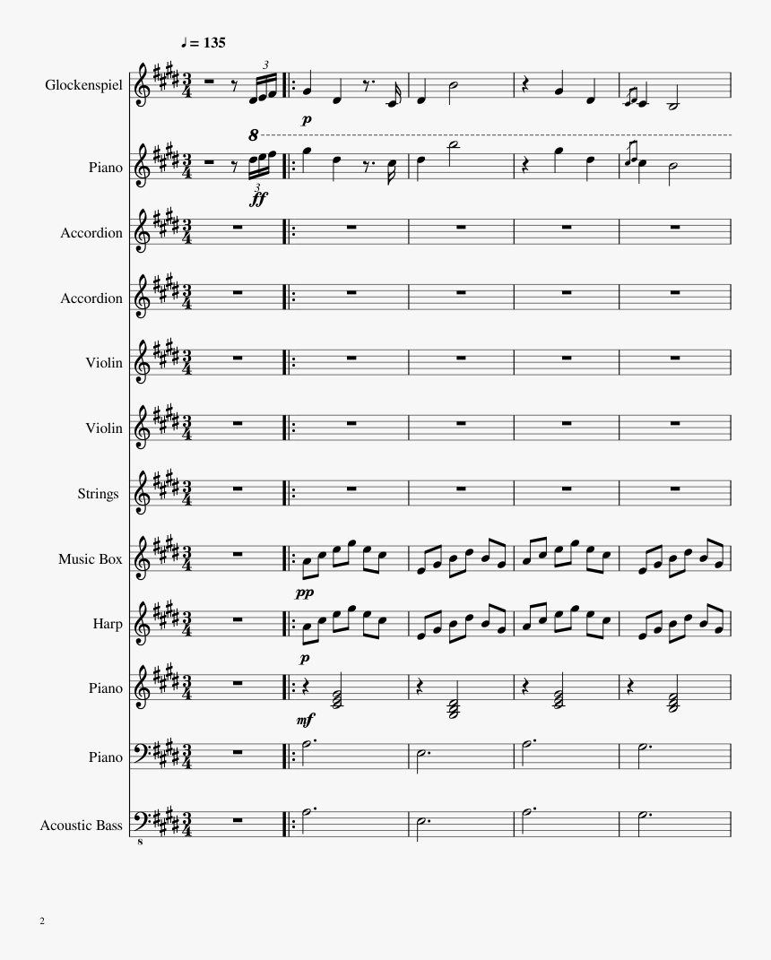 Lillie"s Theme Sheet Music Composed By Composer - Oceans Where Feet May Fail Clarinet, HD Png Download, Free Download