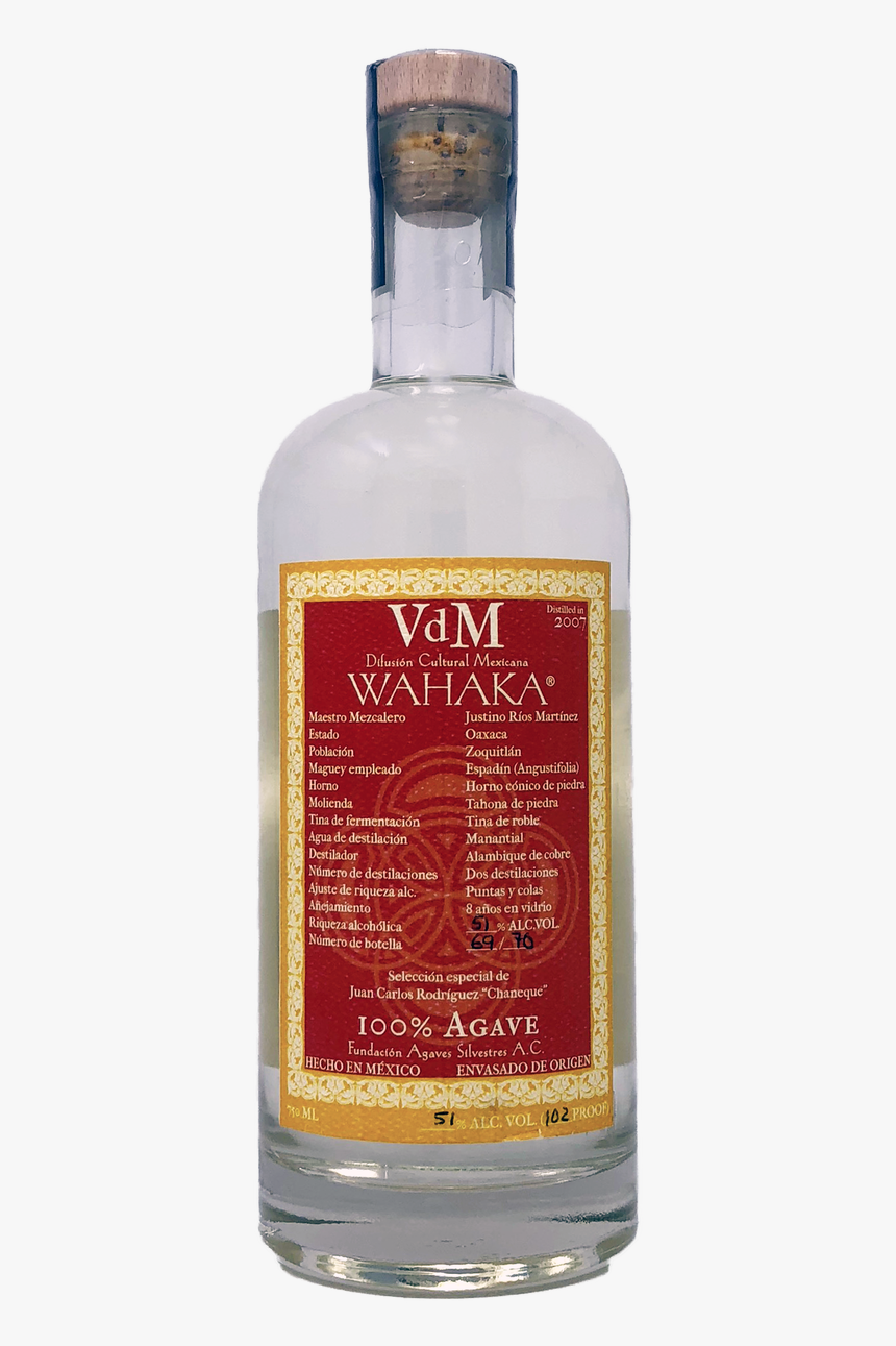 Wahaka Vdm Oaxaca Espadin 8 Year - Glass Bottle, HD Png Download, Free Download