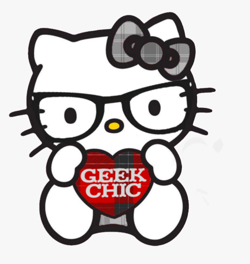 Hello Kitty Wearing Glasses, HD Png Download, Free Download